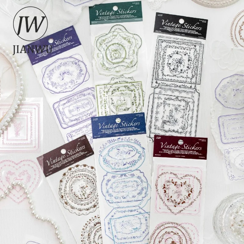JIANWU Vintage Plant Flower Vine Border Landscape Material Collage Scrapbooking PET Sticker Creative DIY Journal Stationery - view 4