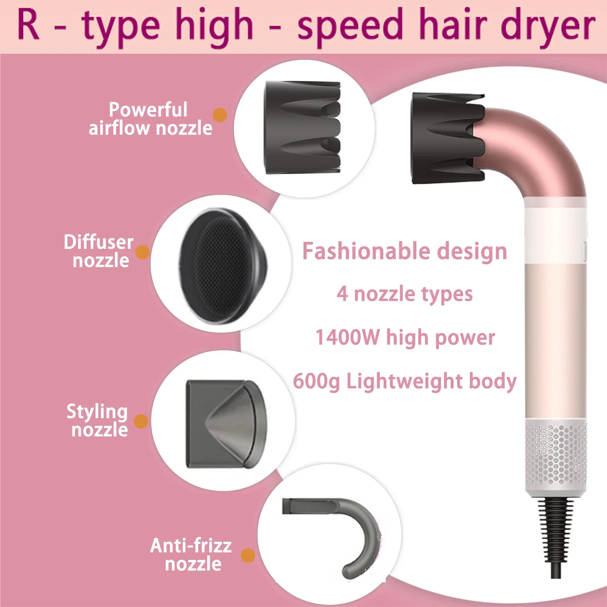 Hair Dryer, 1400W H…
