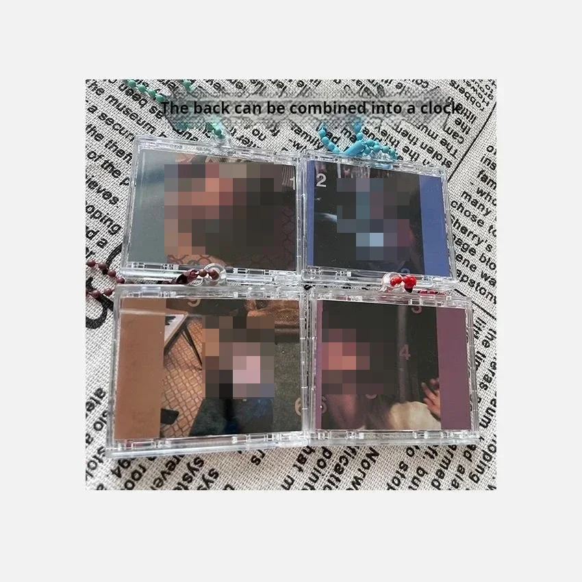 4 Stuks Gratis Custom Mini Album Cover Cd Case Met Nfc Functie Hanger, Gepersonaliseerde Ts Mignicht Sleutelhanger, Cadeau Voor Muziekliefhebbers