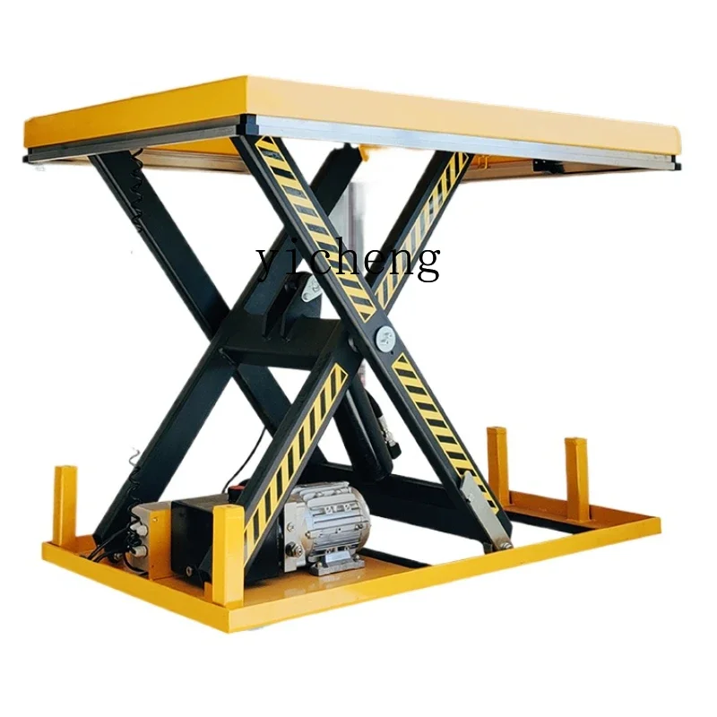 

fixed electric lifting platform scissor hydraulic lift household small electric freight elevator