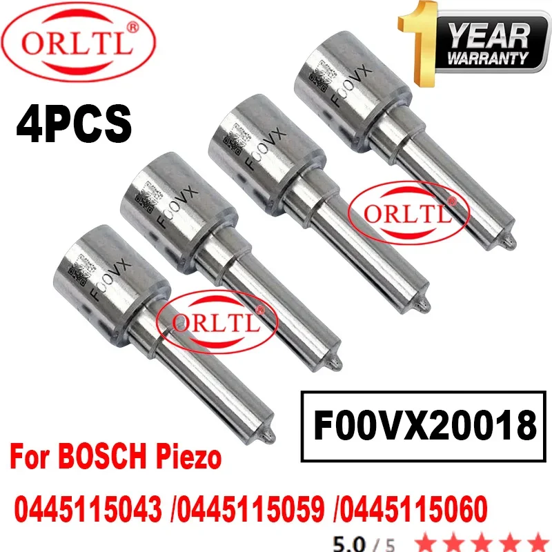 4PCS Diesel Piezo Injector Nozzle F00VX20018 0445115043 0445115059 0445115060 For BOSCH aguar Land Rover