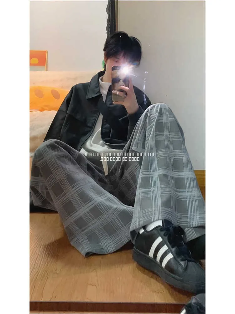 

Мужские вельветовые брюки в американском ретро-стиле, весенне-осенние, удлиненные, с высокой талией, широкие, повседневные