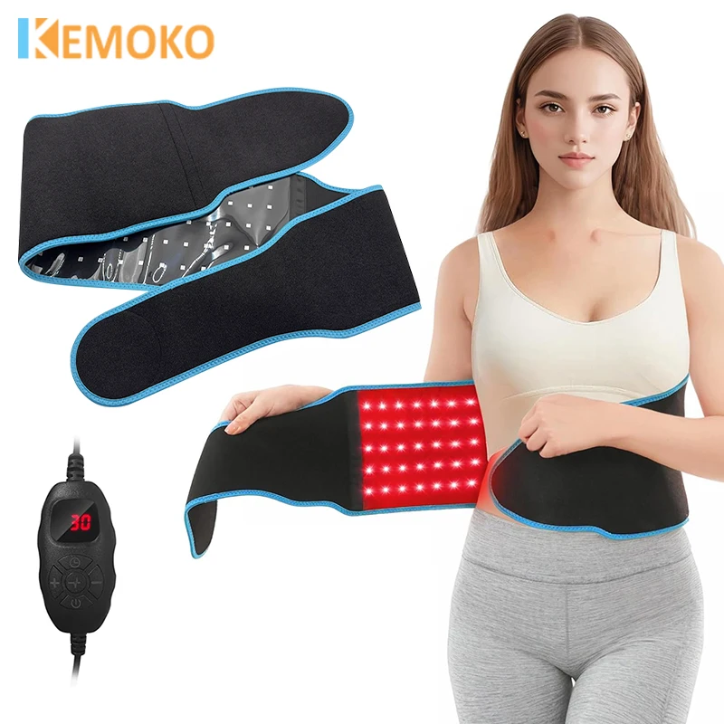 

NEW 660nm&850nm Led Red Infrared Light Therapy Belt for Waist,Back,Abdomen,Knees,Wrists Joints Muscle Relaxing Improve Care