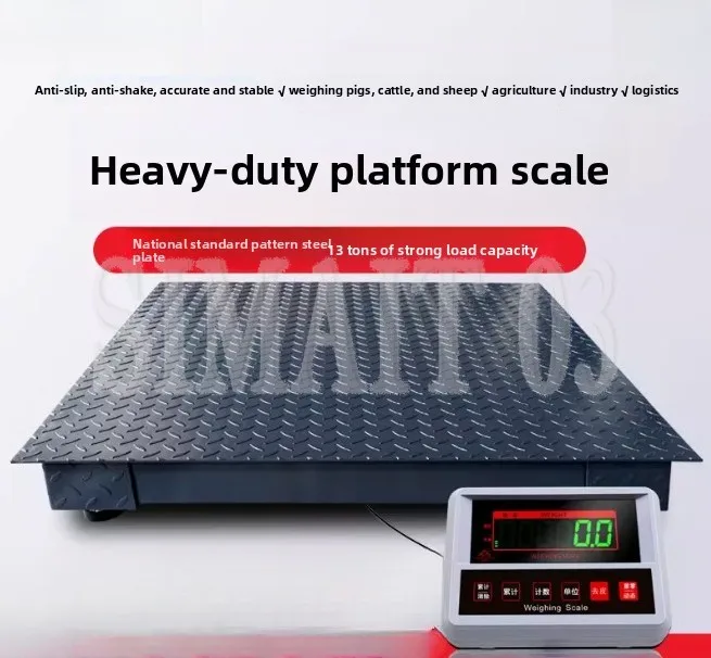 0.6x0.8m Industrial Digital Scale - 1 Ton Capacity for Commercial Weighing