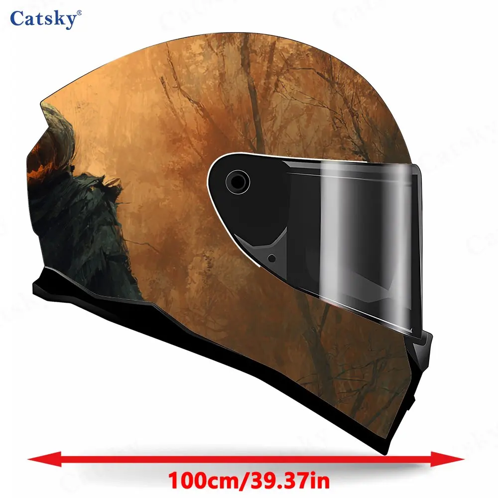 Dead-wood Scarecrow Pattern Helmet stickers , PVC Material Multifunctional Helmet Stickers, Scratch-Resistant & Fade-Proof, Easy