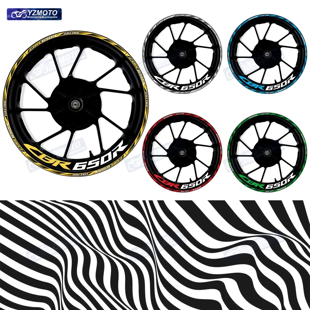 

Для Honda CBR650R CBR 650 R мотоциклетные гоночные 17-дюймовые наклейки на переднюю и заднюю ступицу колеса, украшают светоотражающие наклейки на обод