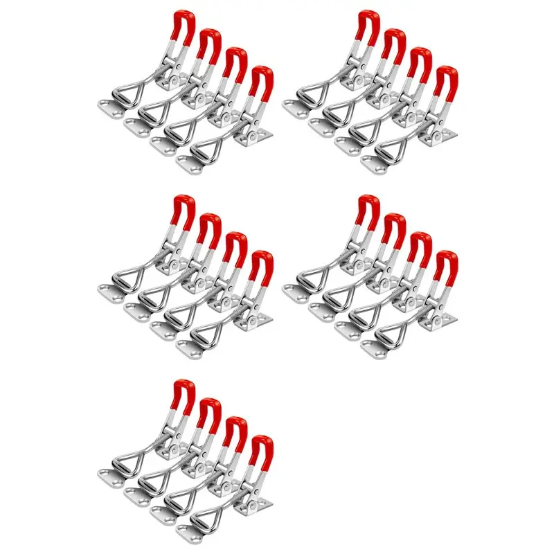 20 Pack Toggle Latch Clamp 4001 Adjustable 304 Stainless Steel Toggle Hasp Latches For Smoker Lid Jig Freezer Door-[97Lemons]