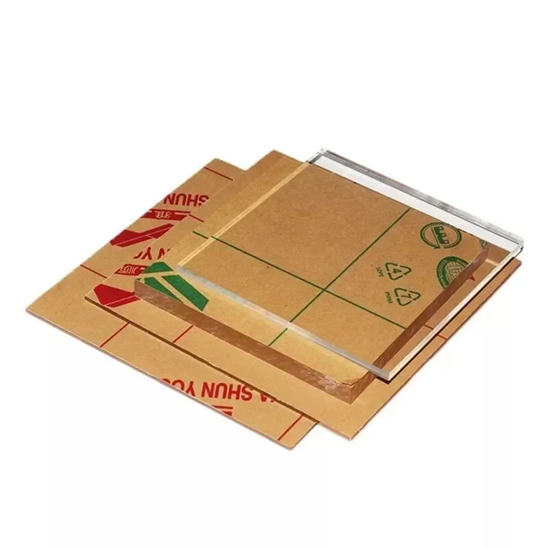 200x200mm plexiglass clear acrylic board, organic plastic sheet, 1mm, 3mm and 8mm glass methacrylate Customizable board