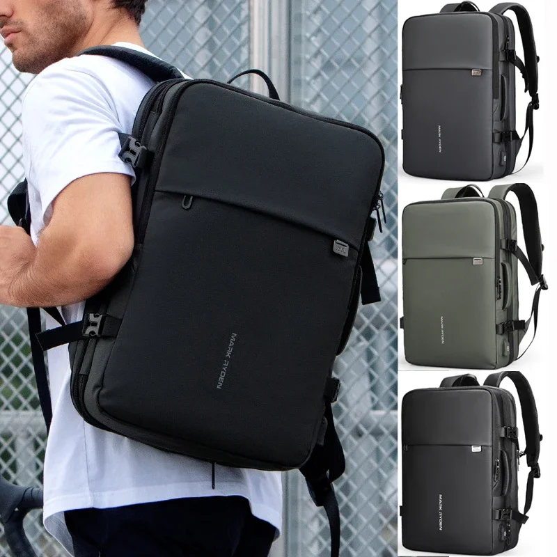 Large Men Multi-functional Backpack for Men 36L Travel Backpack Expandable Airline Approved 17.3inch Laptop Backpack