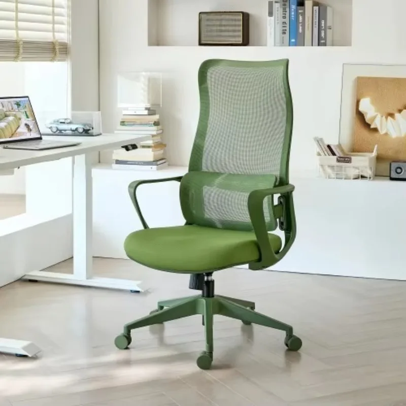 Green Ergonomic Mesh Office Chair Adjustable Waist Support Computer Desk & Chair for home office workspaces