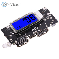 Dual USB 5V 1A 2.1A Mobile Power Bank 18650 Battery Charger PCB Power Module LED LCD Solar Charging Board for Phone DIY