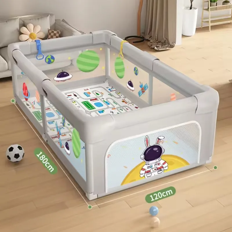 Breathable Sponge Baby Playpen Washable Guardrail Indoor Infant Crawling Mat Anti-Bump Safety Fence Foldable Home Use