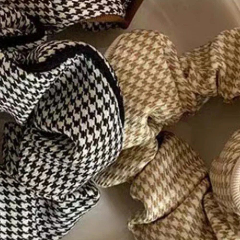 

7 шт., резинки для волос, мягкие эластичные резинки для волос, клетчатые классические узоры, красочная веревка для волос, повседневные аксессуары для волос, простая лента