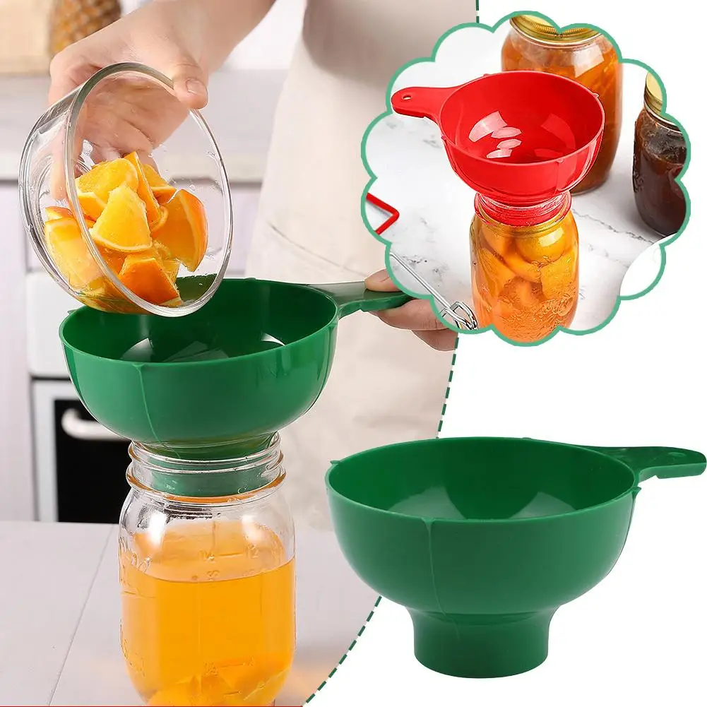 NEW Plastic Canned Funnel Wide Mouth Funnel Jars Folding Funnel with Long Neck Liquid Filling Funnels Household Kitchen Gadget