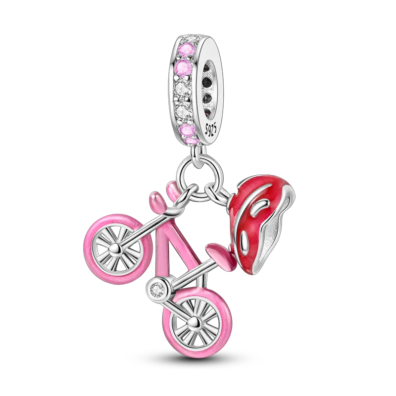 Women's 925 Sterling Silver Motorcycle Charms Bead