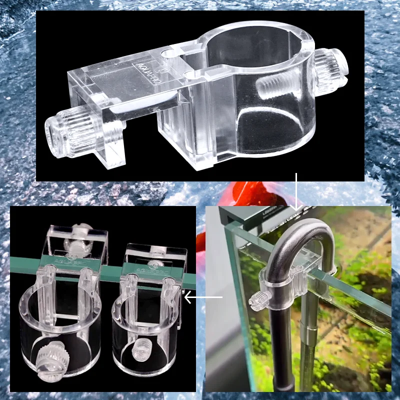 Acrylic Fish Tank Bracket Fixing Bracket Aquarium Water Pipe Clamp Fixing Clamp 1/3/5Pcs Assembly Required Fish Tank Accessories