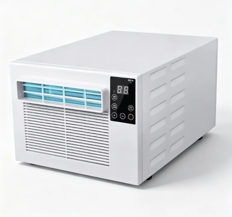 110V 220V Portable Mini Air Conditioner Dual Desktop Cooling Fridge For Mosquito Net Space Pet Small Area Temperature Adjustment