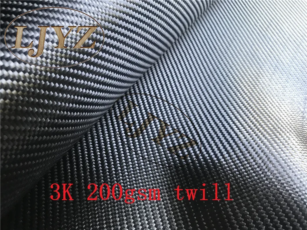 [Klasa A] Tkanina z prawdziwego włókna węglowego 3K 200 g/m2 2*2 zwykła tkanina węglowa o splocie skośnym 12" / 30 cm szerokości x 1 m Ciągłe pakowanie w rolce