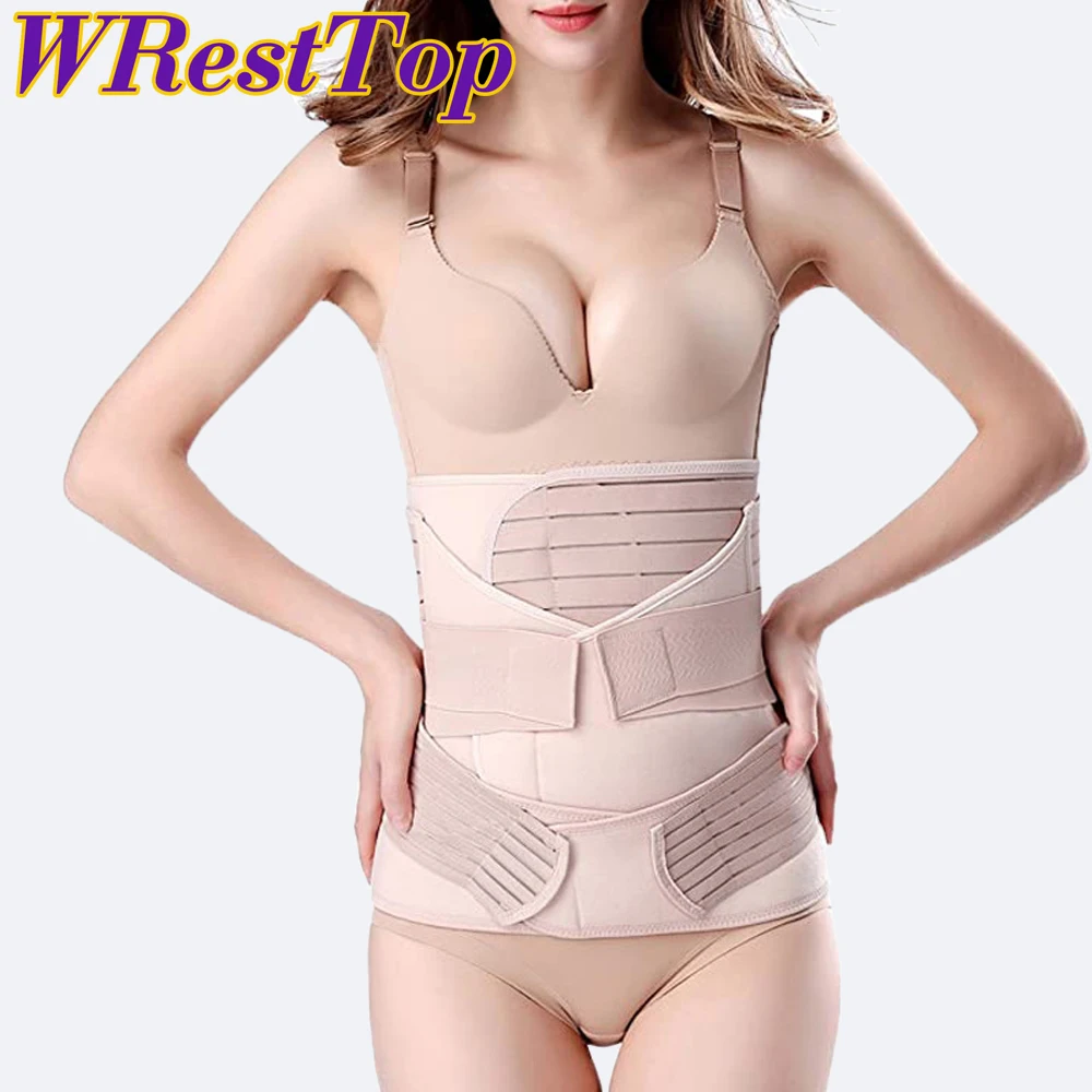 3-in-1 Section C Postpartum Abdominal Wrap Belt Corset Waist Trainer,Lymphatic Drainage Patent Belt for Recovery Belly Shapewear
