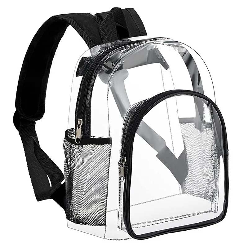 

Transparent PVC Outdoor Sports Fitness Knapsack Casual Travel Visible Backpack Large Capacity Waterproof Shoulders Bag