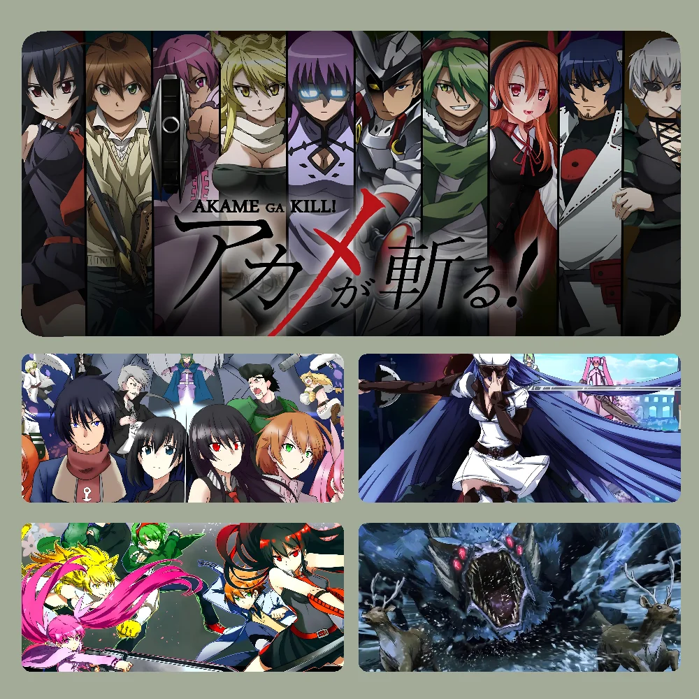 

A-Akame Ga Kill Mousepad Large Computer Gaming Accessories MousePads Desk Mats Anti-slip Laptop Soft Mouse Pad