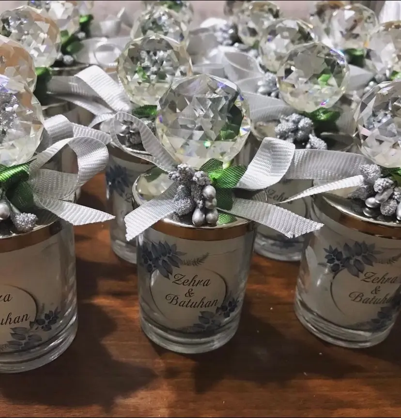 20 PCS Party Promise Engagement Kına Nikah Hediyelik Nikah Candle 20 PCs Each Kind Of Organization And At the Event With You