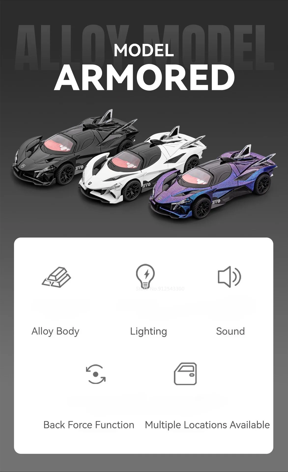 Maßstab 1:32 Apollo EVO IE Automodell Spielzeug Metalldruckguss Zurückziehen Super Cars Türen Geöffnete Fahrzeugmodelle Beste Geschenke für Kinder – Detail 2