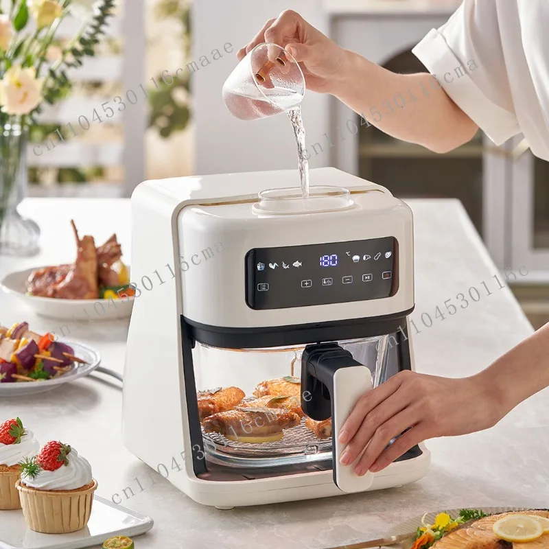 Spray Type Visual Air Fryer Intelligent Electric Oven Integrated Humidification Oil-free Cooking Basket