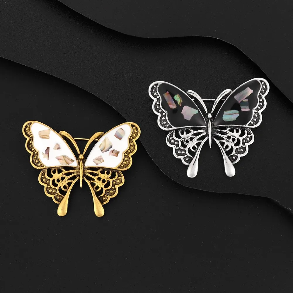 New Trend Europe and The United States High-Quality Exquisite Metal Butterfly Corsage Suit Shirt Brooch Collar Pin Wholesale
