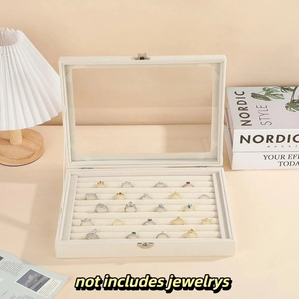 

Portable Solid Color Jewelry Box Detachable Lightweight Jewelry Storage Case Large Capacity Necklace Storage Box Outdoors