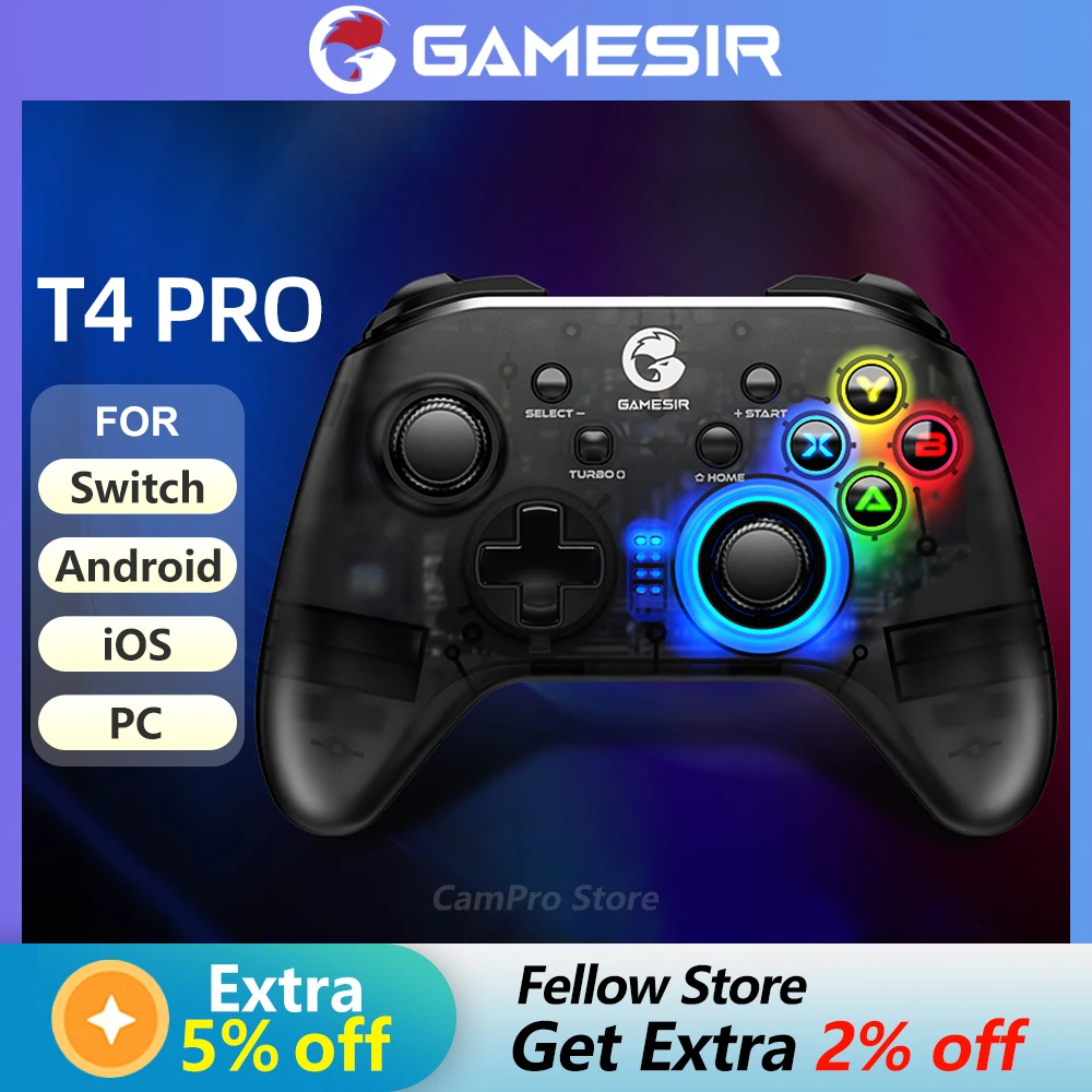 

GameSir T4pro Bluetooth Game Controller 2.4G Wireless Gamepad applies to Nintendo Switch Apple Arcade MFi Games Android Phone