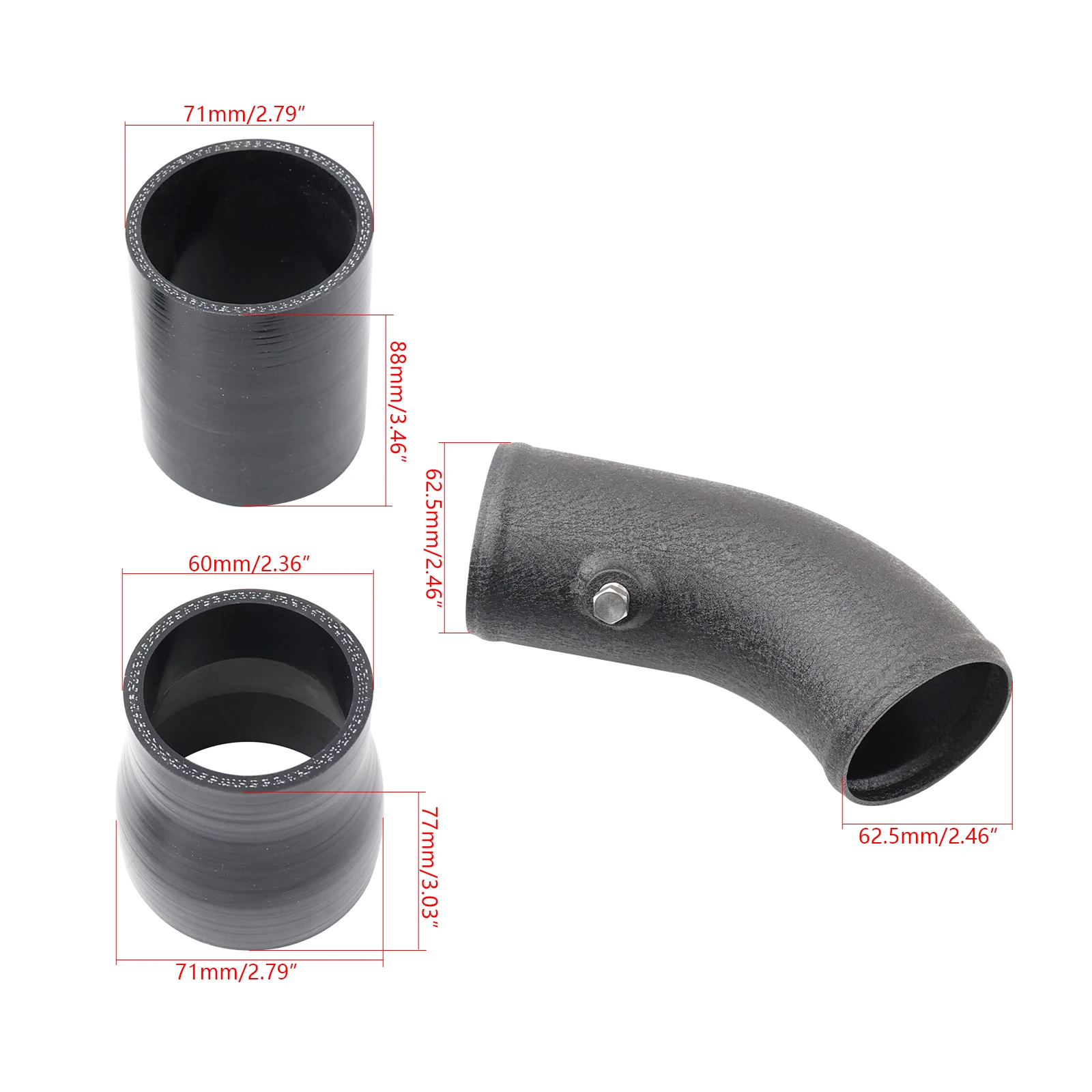 Turbo Intake Charge Pipe Cooling Hose Kit For BMW F10 M5 F06 F12 F13 M6 S63 12-16 4.4L V8 Turbocharged