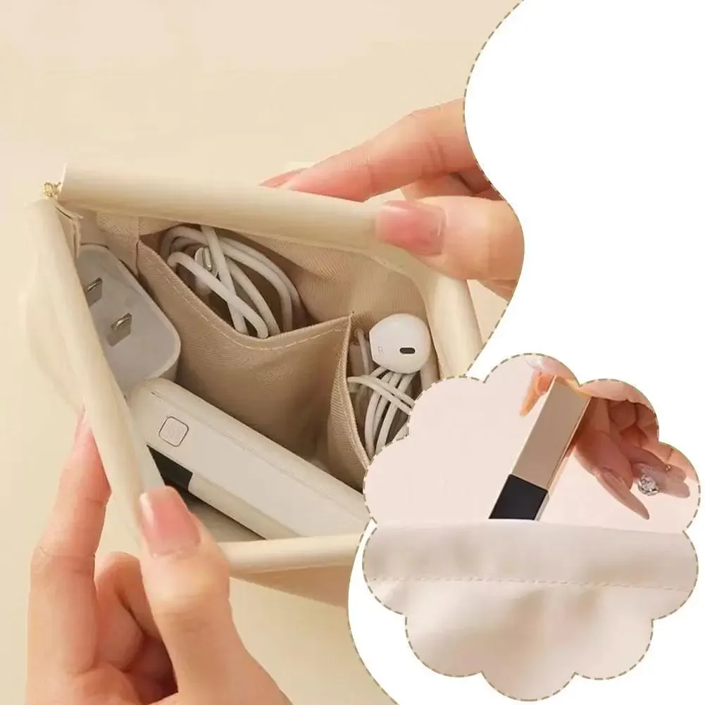 Portable Pu Leather Makeup Pouch Small Self-closing Storage Bag_voghion.com