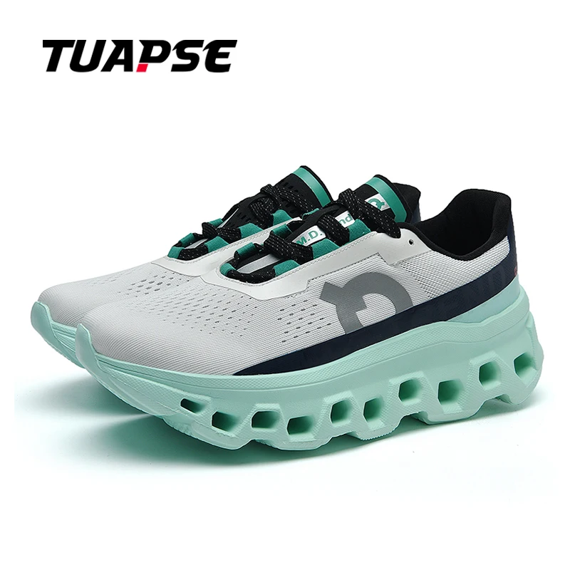 TUAPSE Mens Running Shoes Mesh Lightweight Comfortable Lace-up Thick Sole Casual Shoes Sports Casual Gym Jogging Shoes For Men