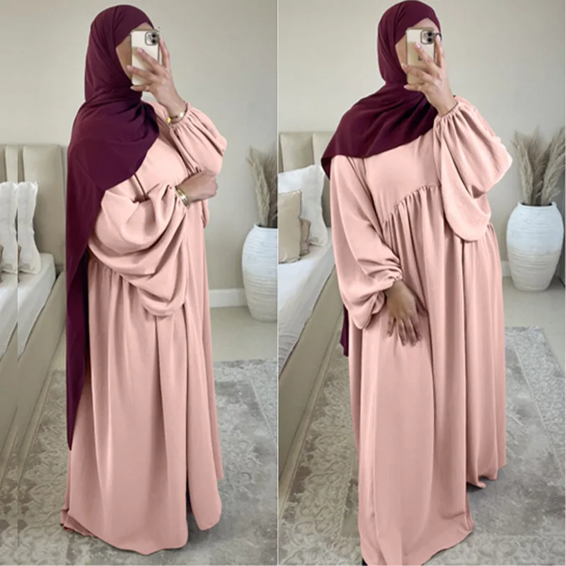 

Eid Djellaba Abayas Women Muslim Plain Modest Prayer Garment Islamic Clothing Ramadan Abaya Dubai Turkey Kaftan Arabic Robe Gown