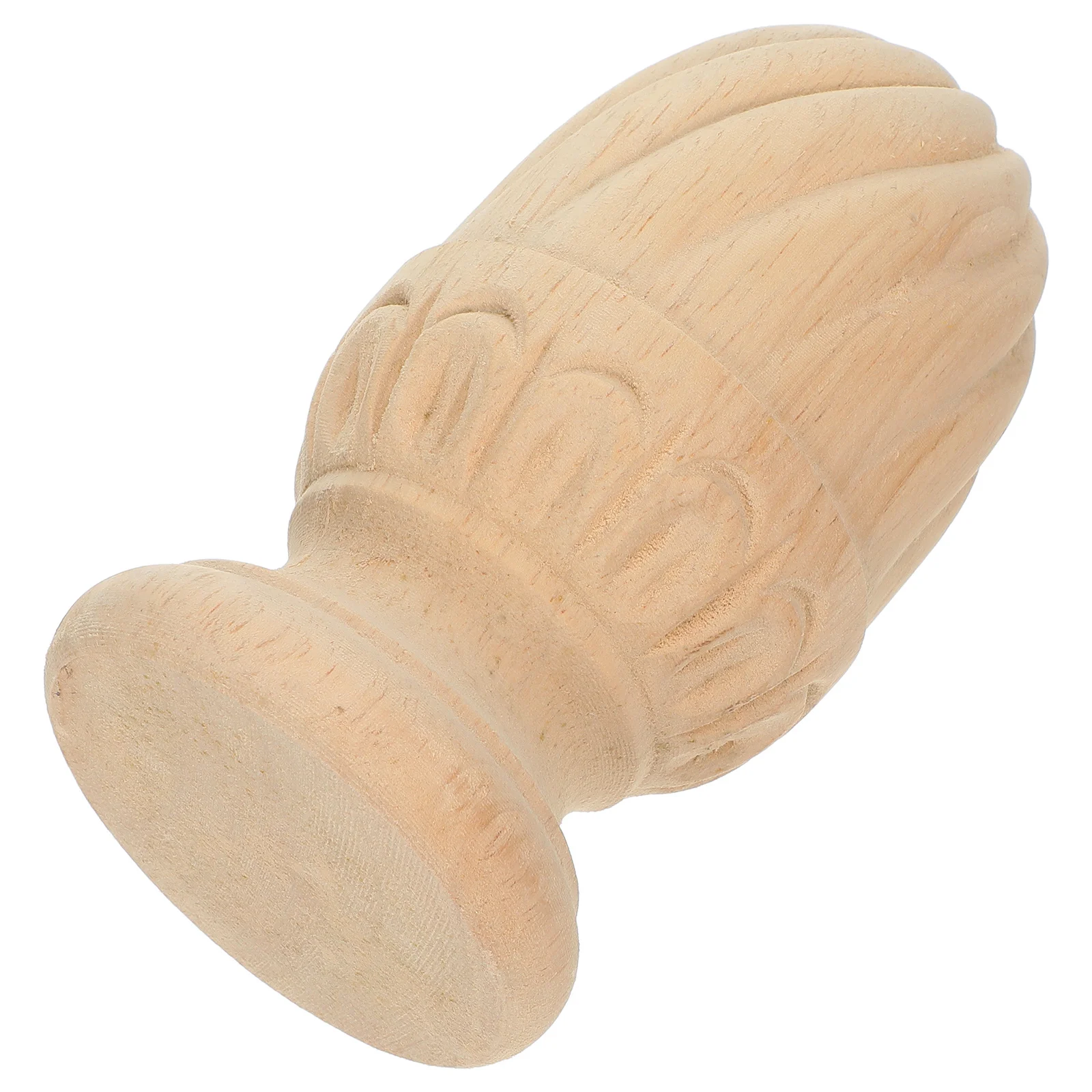 Wood Craft Spindle Pineapple Column Unfinished Decorative Baluster Finial Accessories Staircase Bed Post DIY Furniture