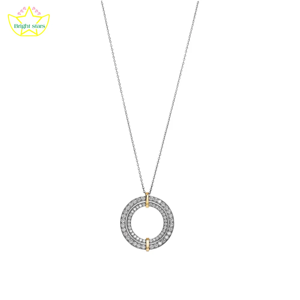 bright-stars-s925-sterling-silver-new-style-large-circle-full-diamond-inlaid-with-gold-color-elegant-necklace-fine-jewerly