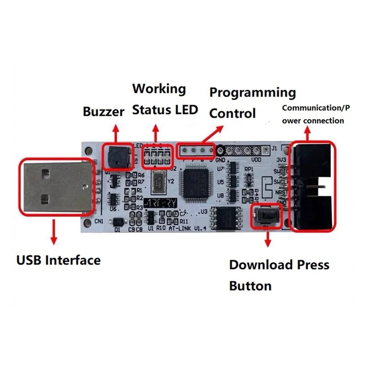 

M09K Burner AT-Link Emulator ATLINK Offline Download Tool AT LINK Programmer