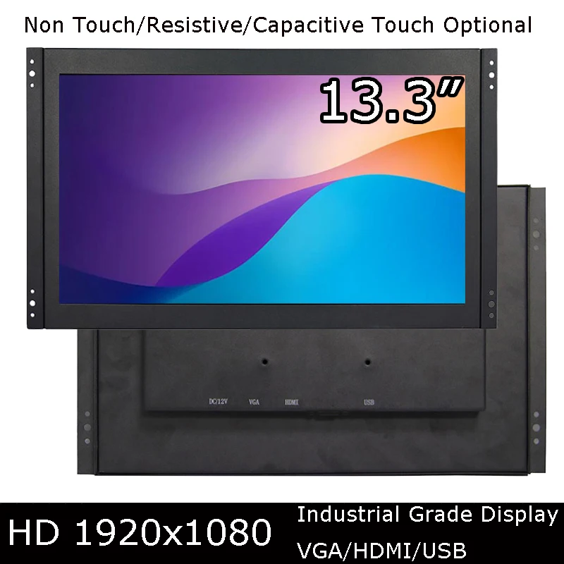 

13.3 Inch 1920*1080 HD Open Frame Resistive/Capacitive Touch Screen Monitor With VGA HDMI Interface