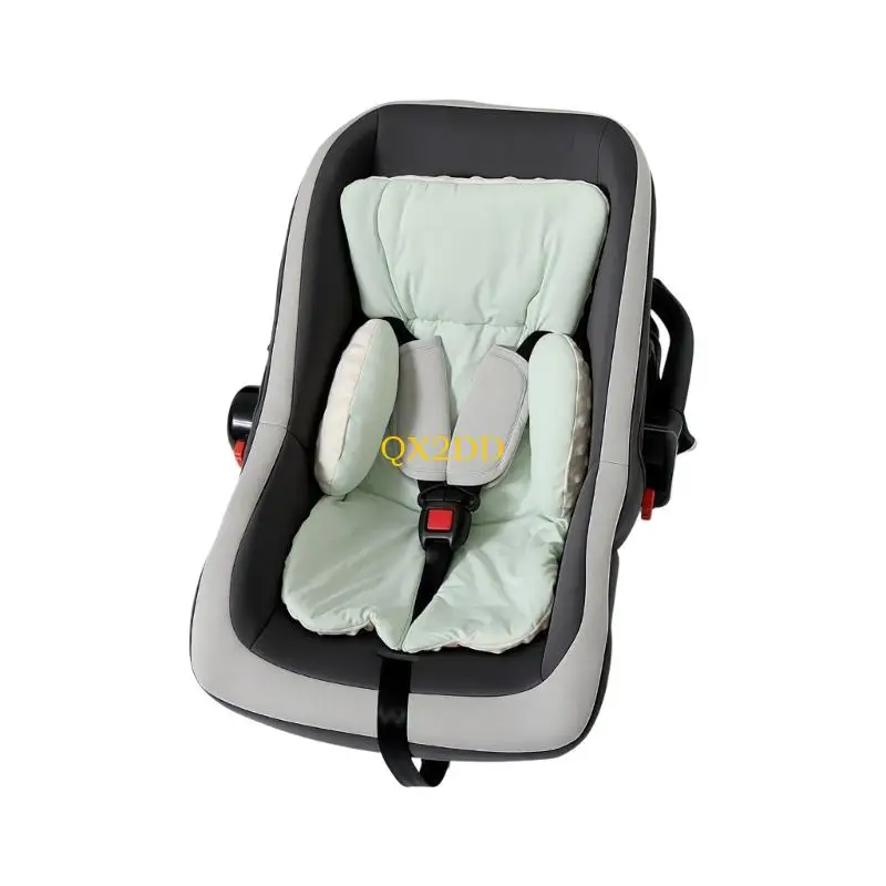 QX2D Breathable Infant Car Liner with Double Sided Design Thickened Baby Pram Insert Pad for Safety & Coziness