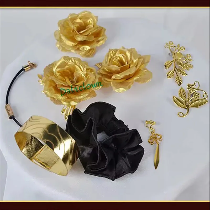 

COSda@Honkai Star Rail Himeko Cosplay Costume Elegant Evening Party Dress Shoes Wig Earrings Chinese Style Halloween Costume For