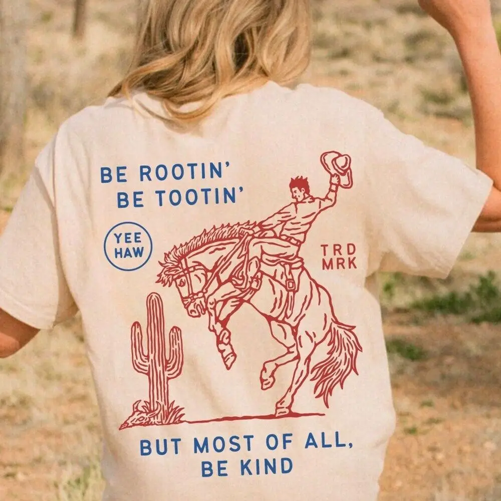 Be Kind Cowboy T Shirt UNISEX Rootin Tootin Retro Western Kindness Shir