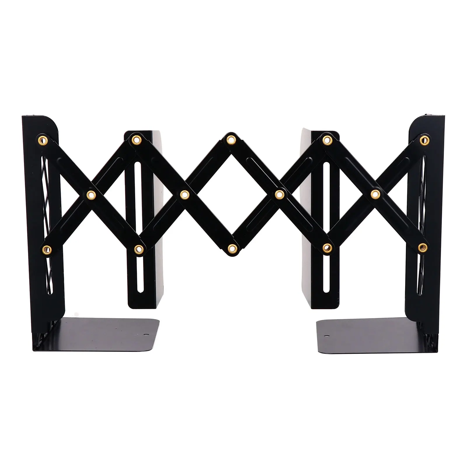 

Folding Telescopic Bookshelf Organizer Storage Rack Grid Bookrack Iron Finishing Student Art