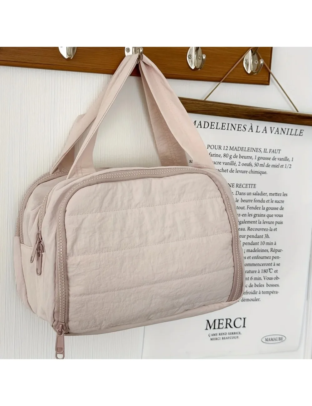 Сумка для хранения большой вместимости — мягкая складная сумка на молнии, портативная дорожная сумка для хранения, простая и практичная сумка для ежедневного использования.