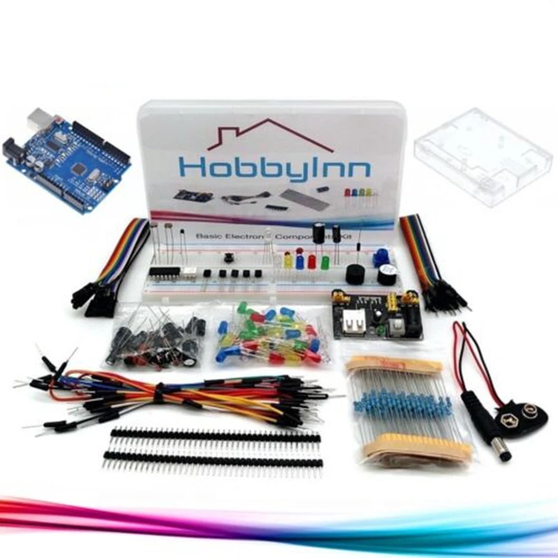 2023 830-hole breadboard suitable for UNO R3 component package beginner starter kit with motherboard