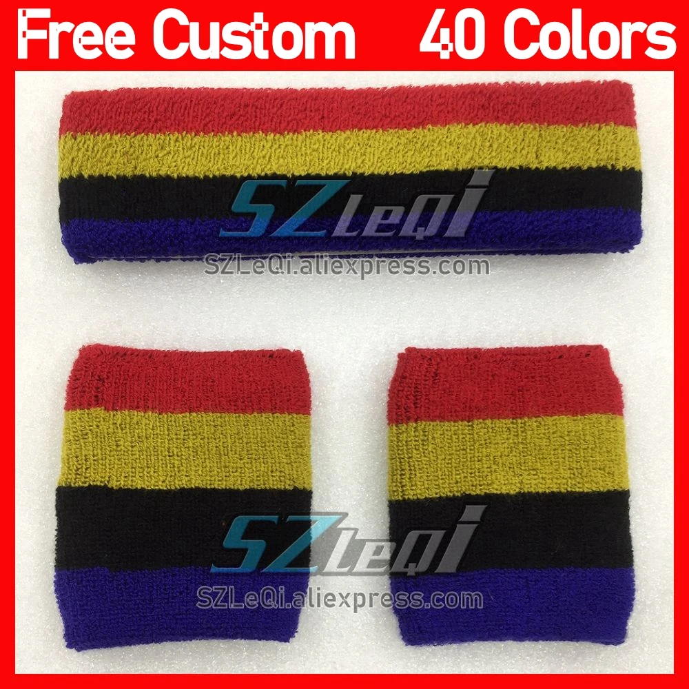 2024 3pcs/Set Cotton Unisex Sport Sweatband Wristband Wrist Protector Gym Running Sport Safety Wrist Support Brace Wrap Bandage