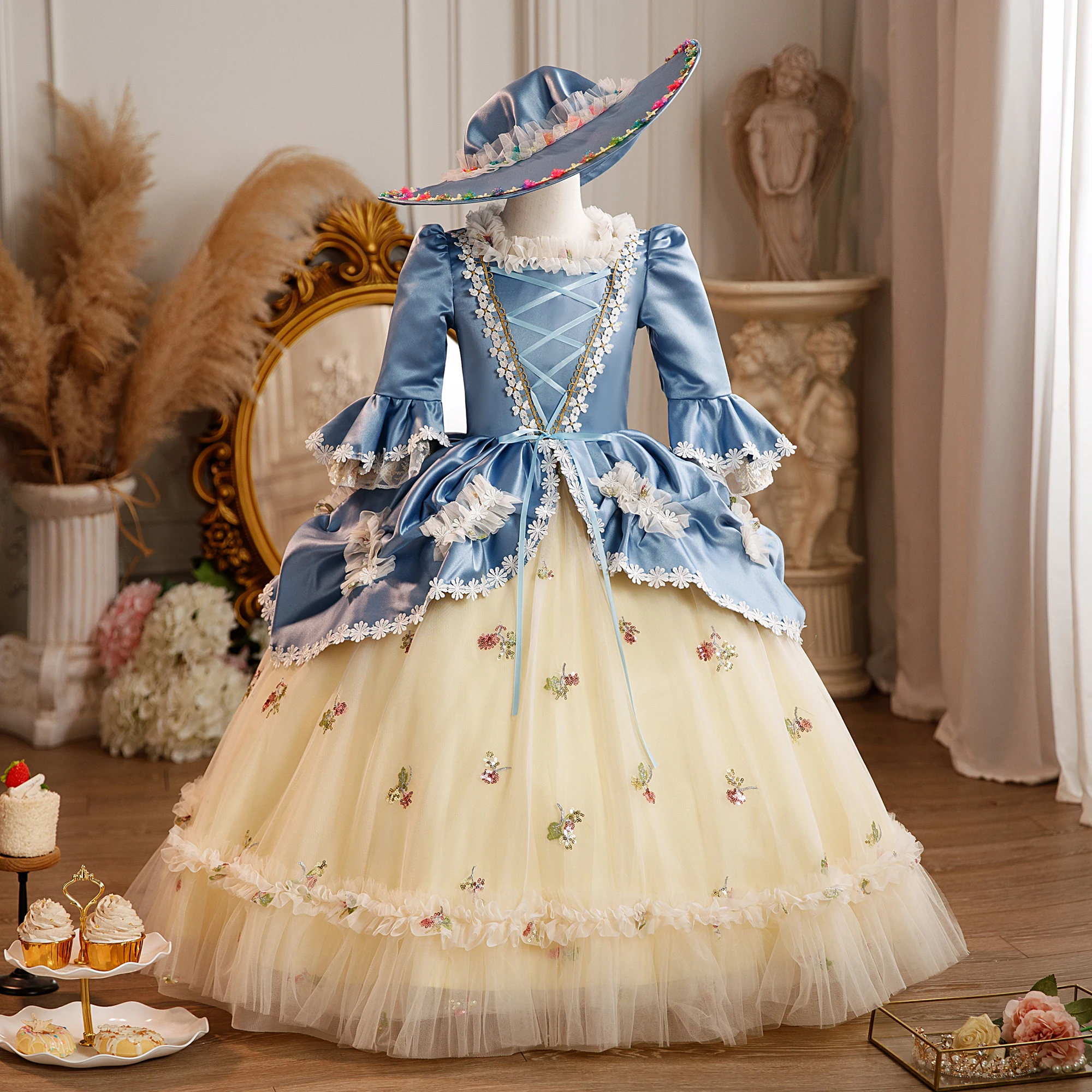 

Rococo Vintage Inspired Dress Masquerade Flower Girl Wedding Party Wedding Guest Child's Dress All