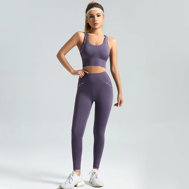 High Waist Yoga Sets Gym Clothing Butt-lifting Yoga Vest Leggings 2025 Women Fitness Yoga Suits Stretch Freely Good Wrapping