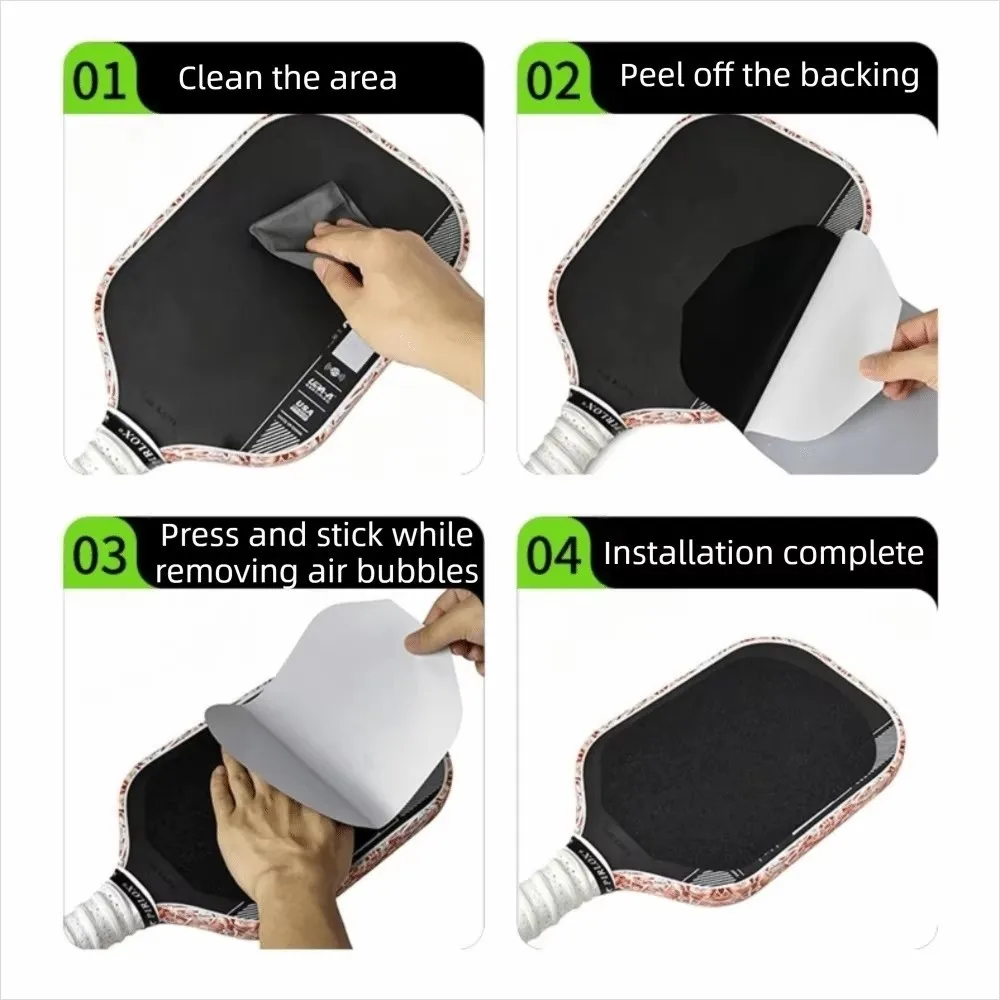 2Pcs Non-slip Pickleball Paddle Surface Sticker Abrasion-resistant Ultra-light Pickleball Paddle Protective Film