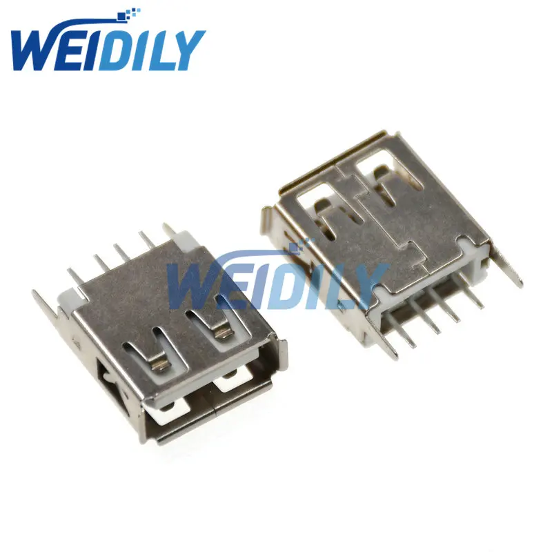 10PCS USB Socket Looper USB-A Type Connector Female 13.7MM New